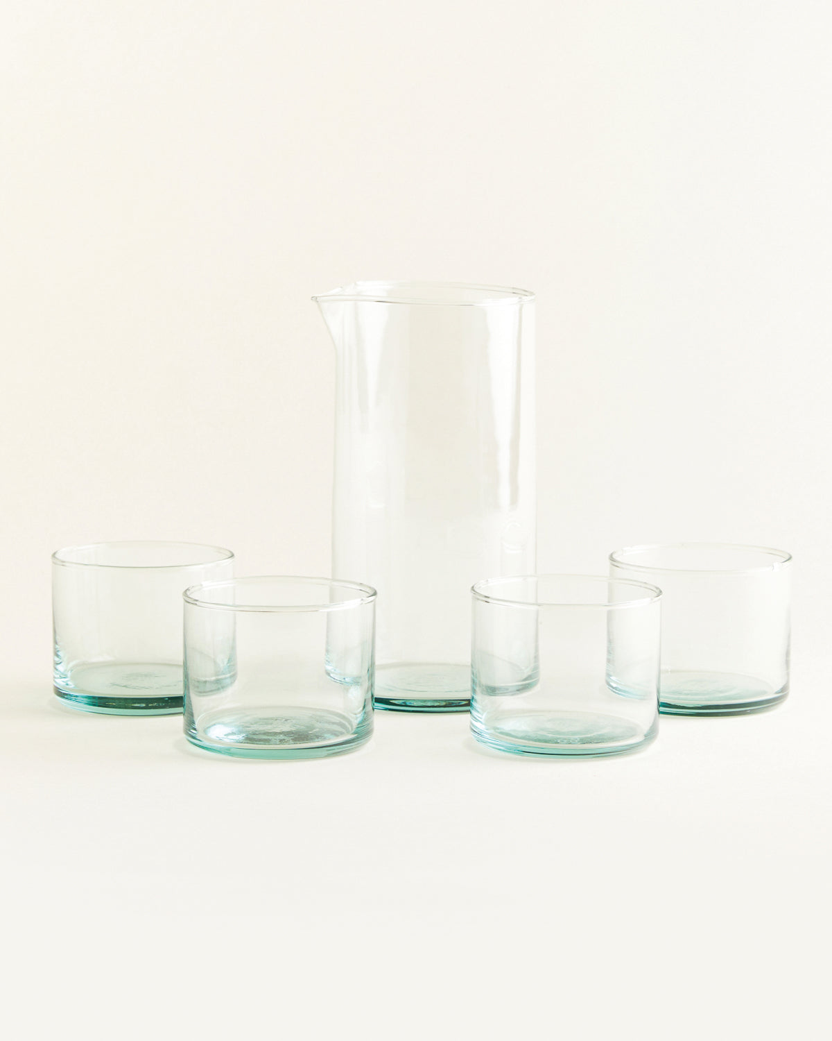 Kleines Glas 4er-Set + Karaffe