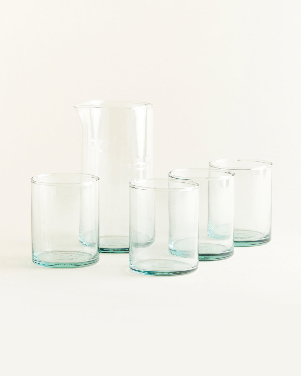 Großes Glas 4er-Set + Karaffe