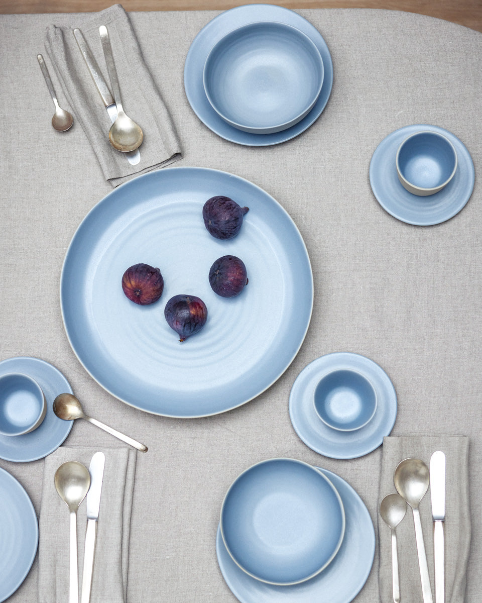 Service de table dîner - Classique - Bleu Pigeon