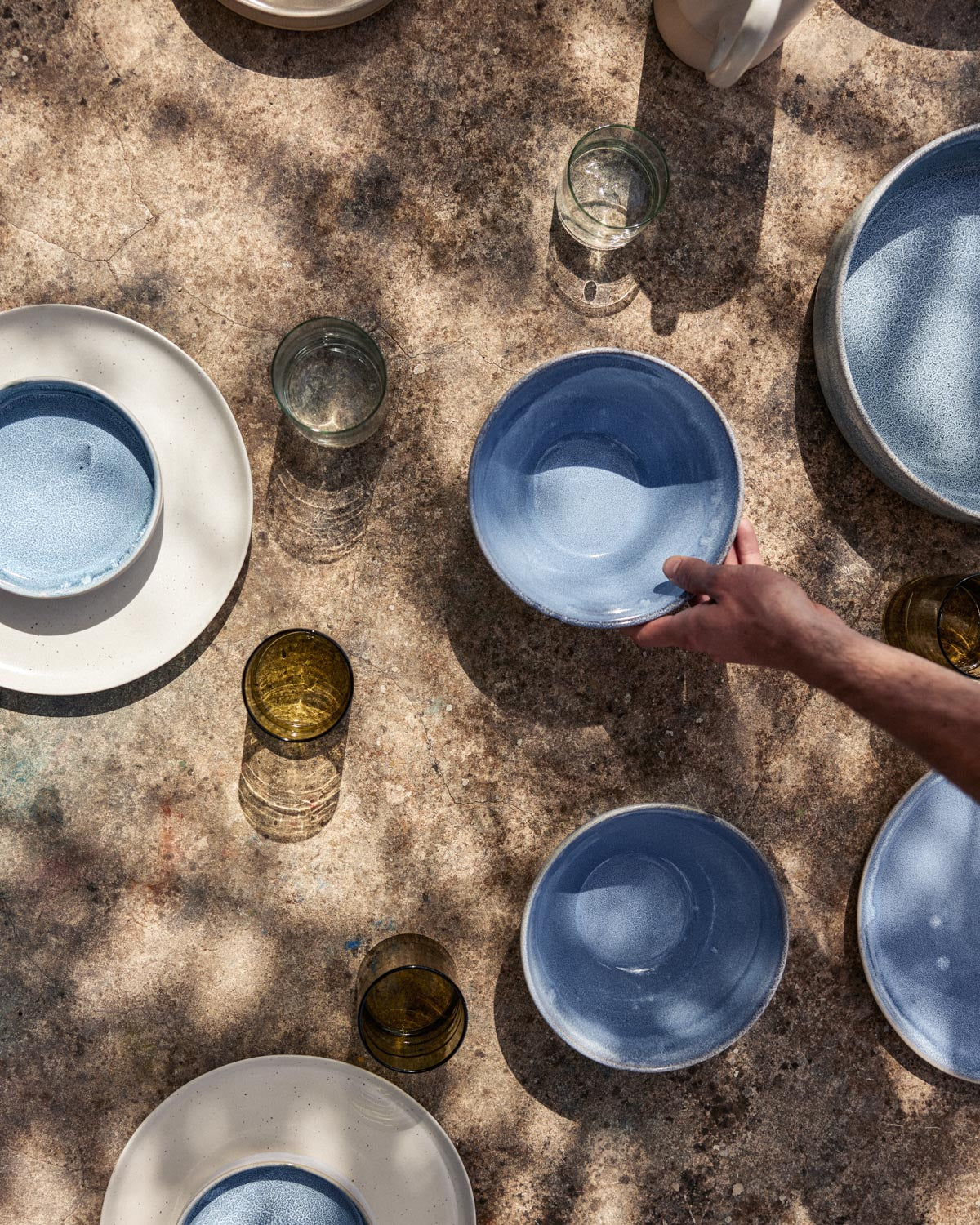 Bowl Set Traditional -  Graublau