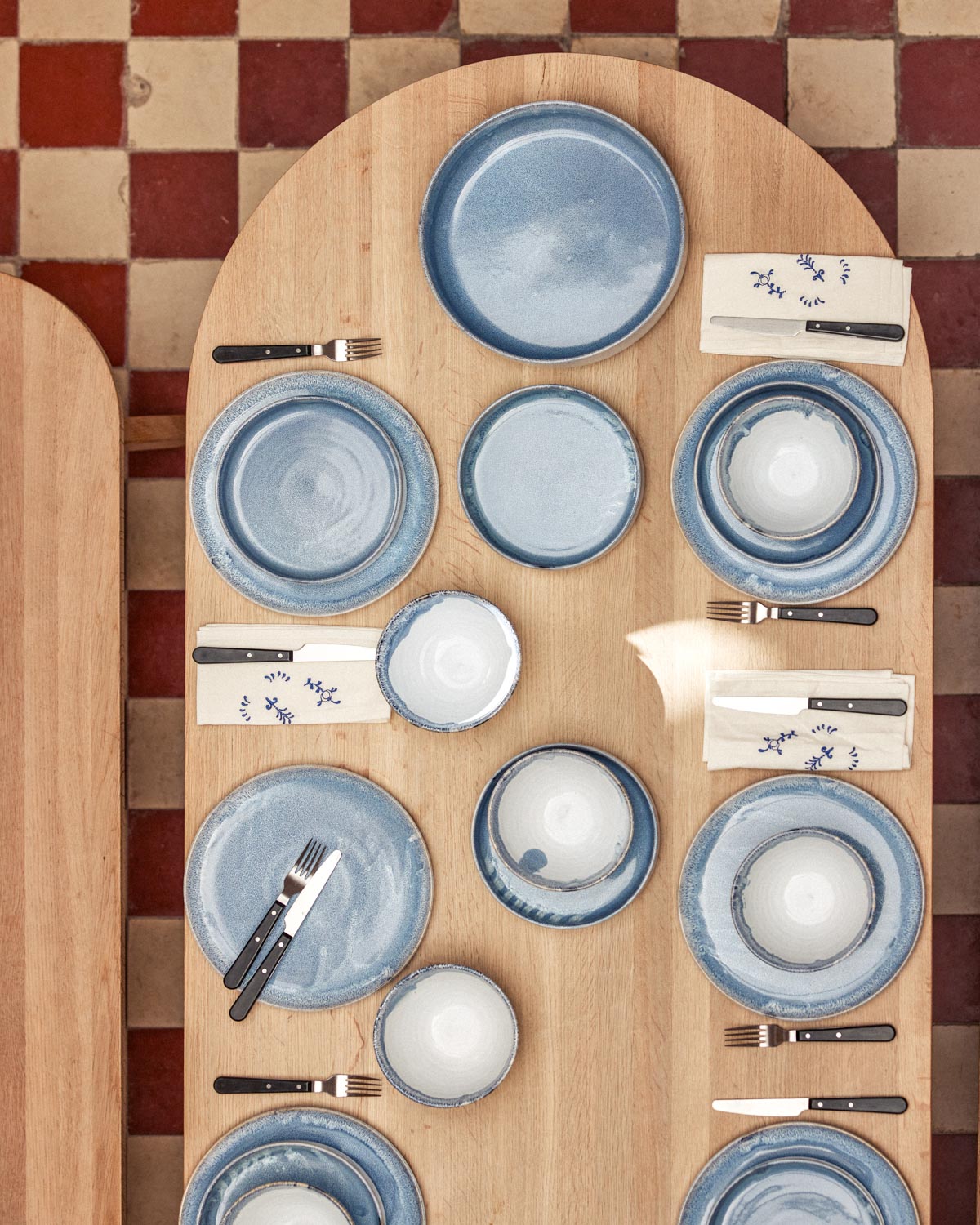 Dinner-Set Traditional - Greyblue Dipped