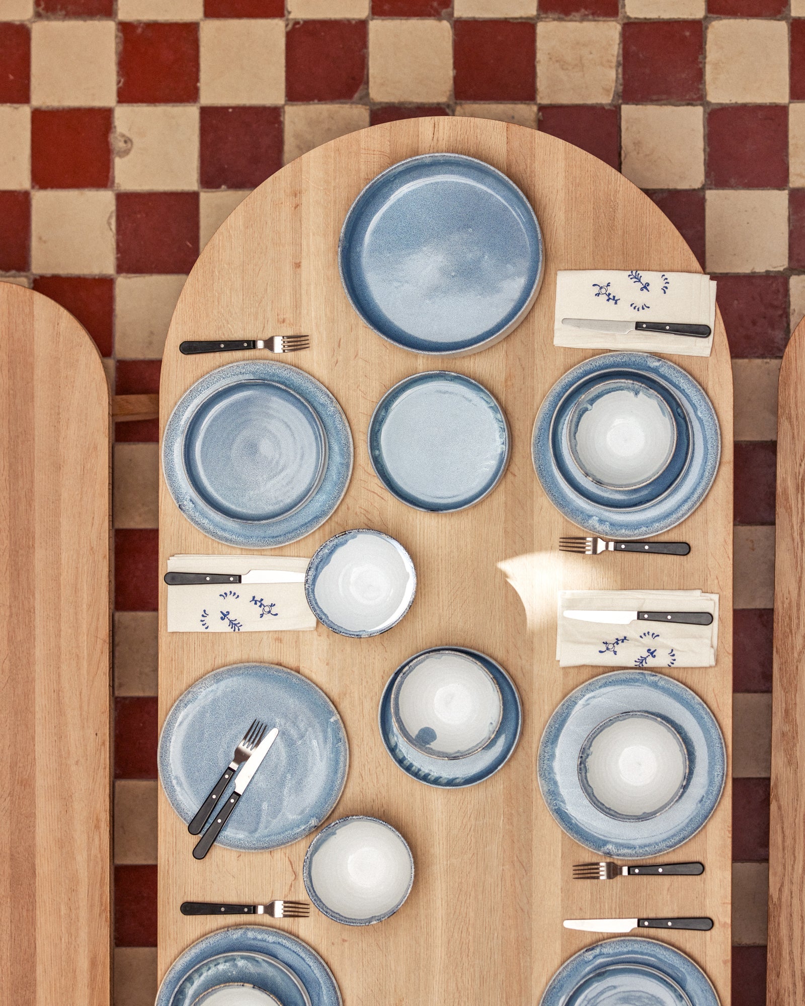 Big Plate-Set Traditional - Graublau Restructure