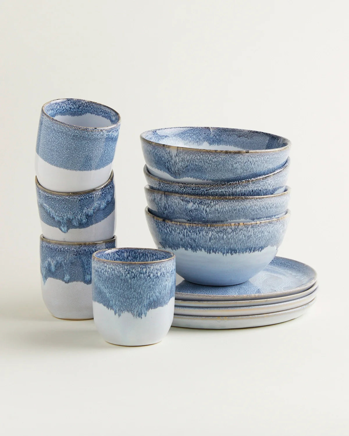 Breakfast-Set Traditional - Greyblue Dipped
