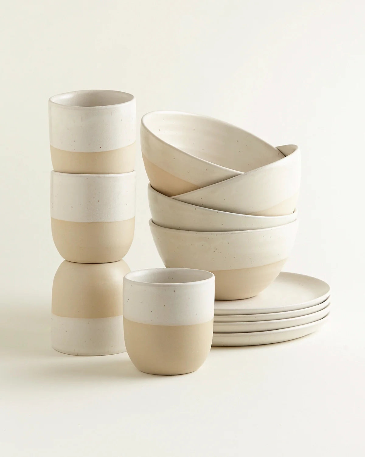 Breakfast-Set Traditional - Natural White Dipped