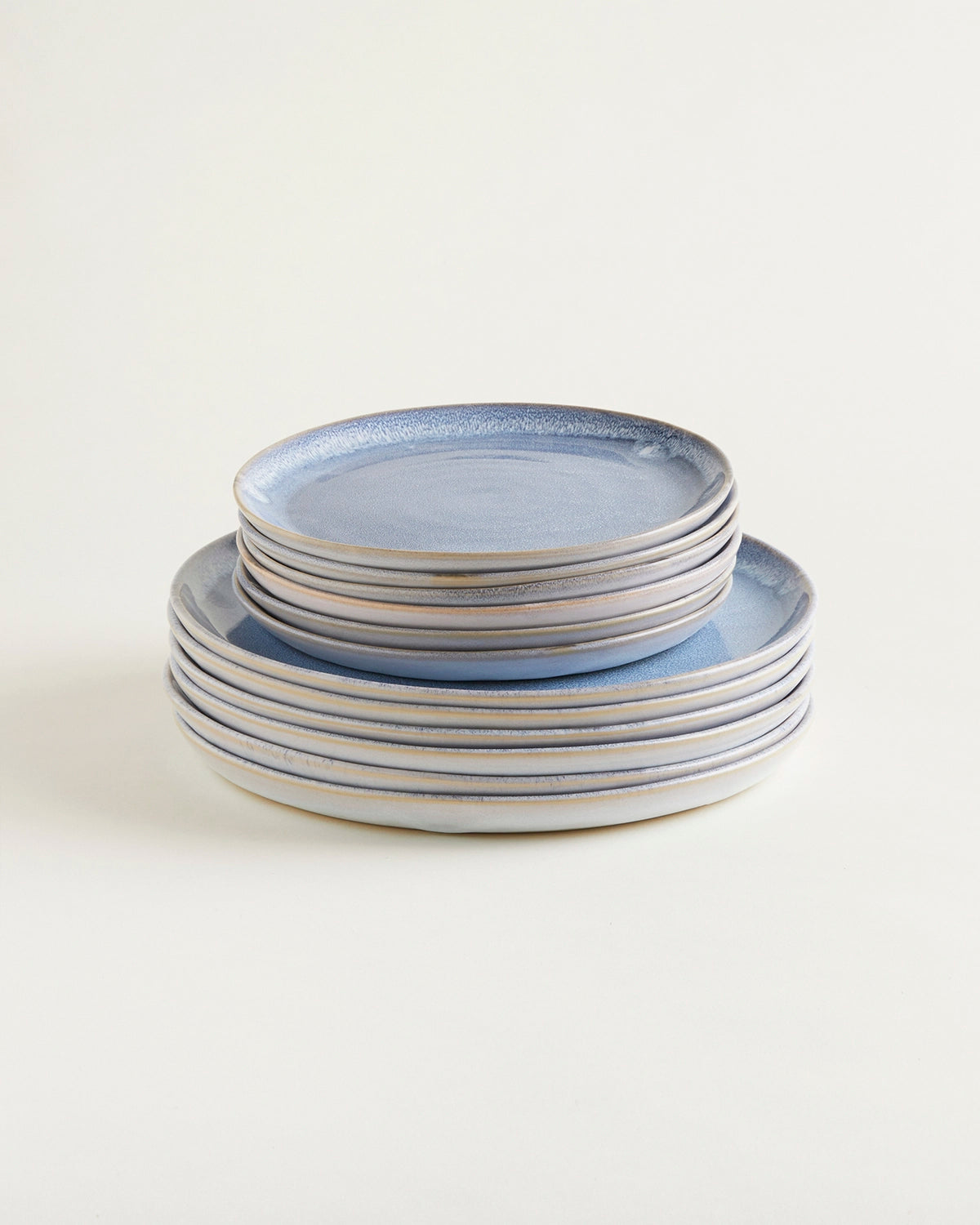 Set Assiettes - Traditionnelle - Gris-bleu