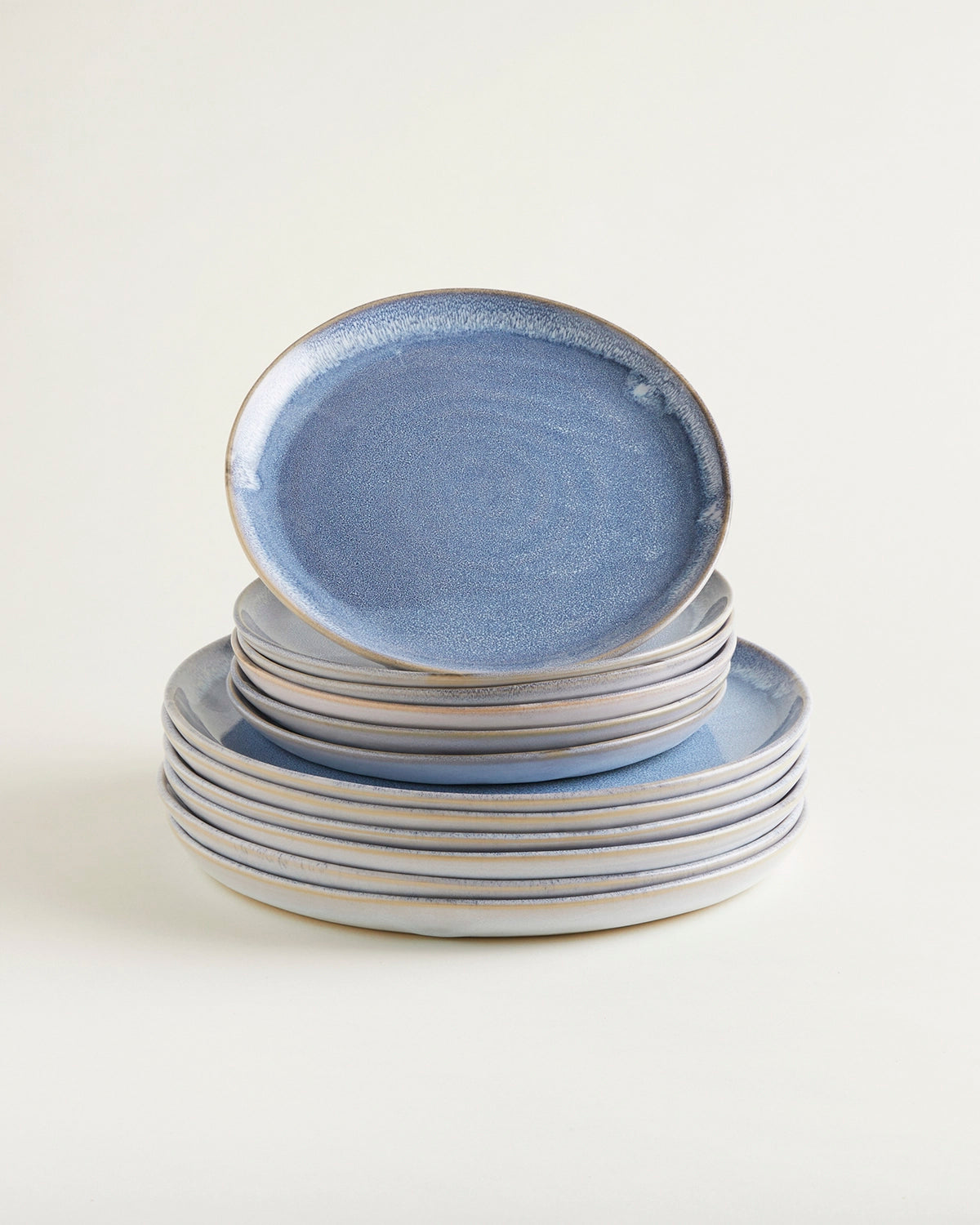 Set Assiettes - Traditionnelle - Gris-bleu