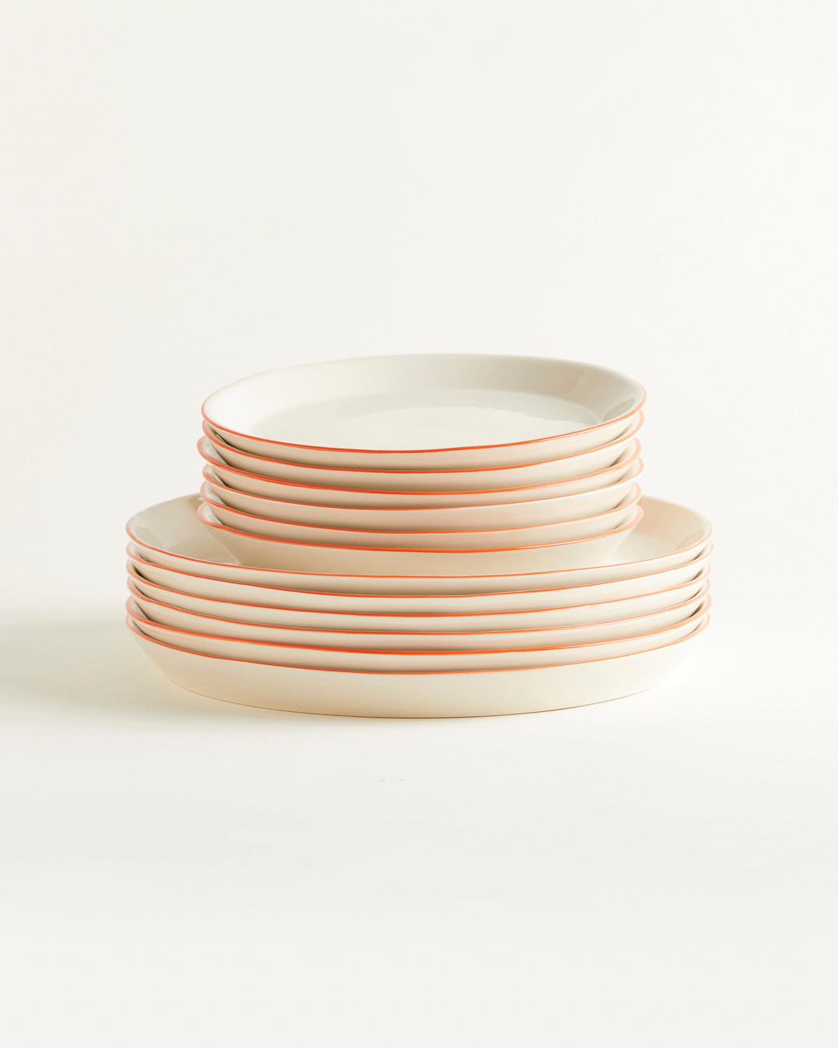 Teller-Set aus handgemachter Keramik 12 teilig