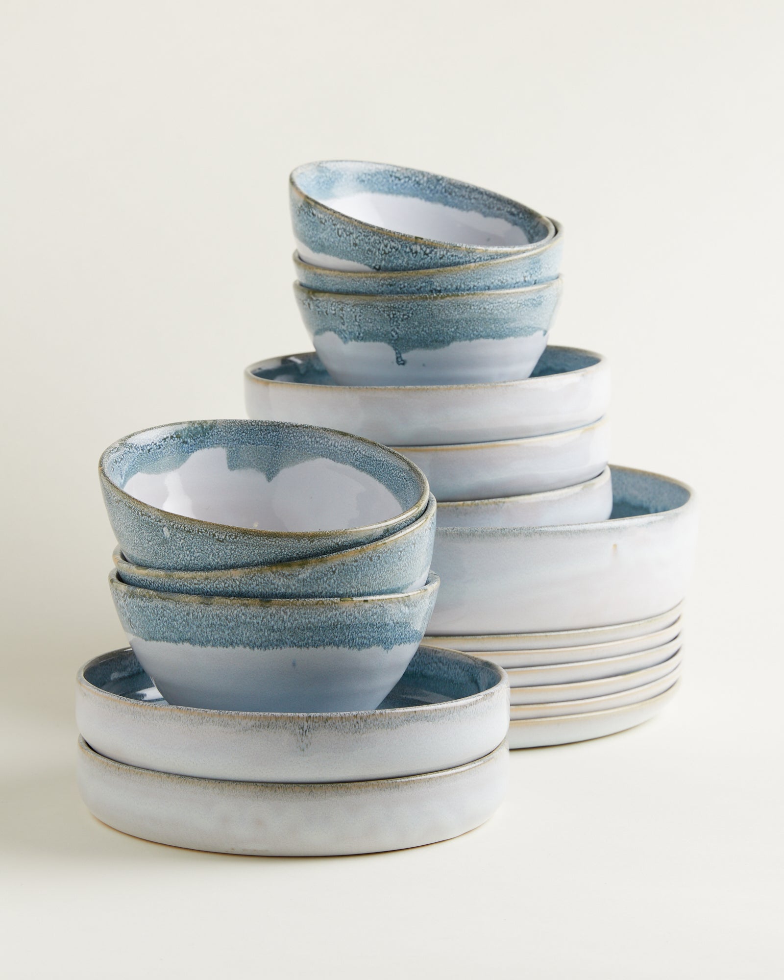 Dinner-Set Traditionell - Teal Dipped