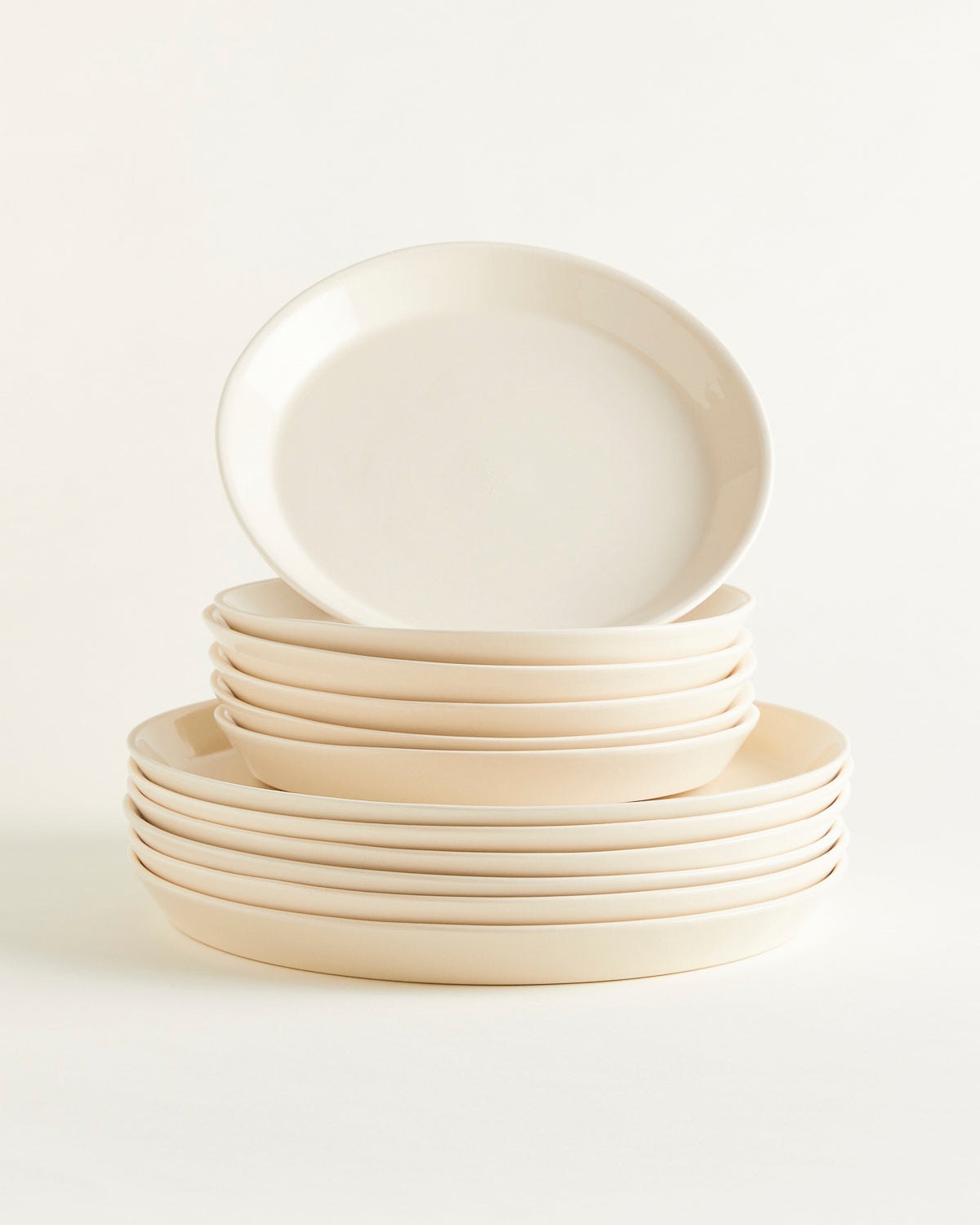 Plate-Set Aberta - Cream White