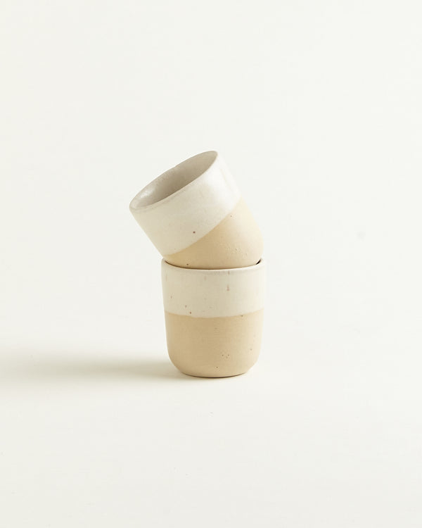 Espresso Cup - Natural White Dipped