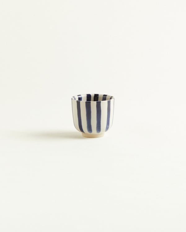 Espresso Cup - Blue-white-striped