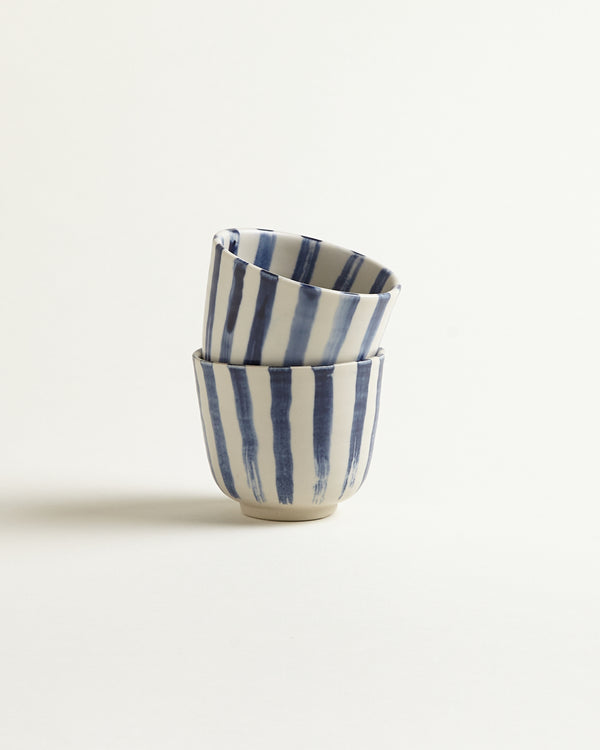 Small Mug - Blue-White-Striped