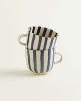 Big Cup - Blue-White-Striped