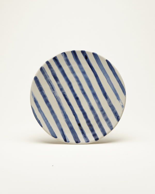Small Plate - Blue-White-Striped