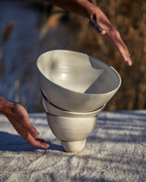 Handgemachte Keramik - Kleine Schüssel Naturweiss