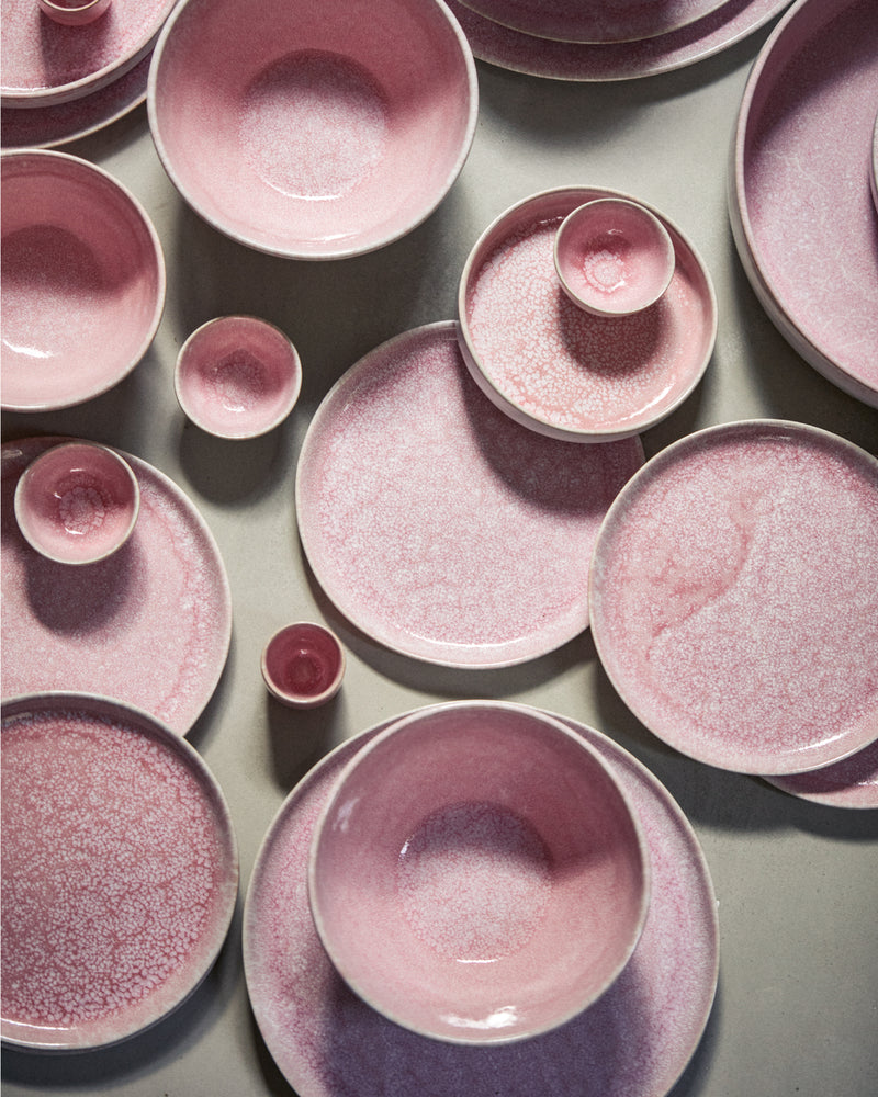 Handgemachte Keramik - Grosser Teller Rosa