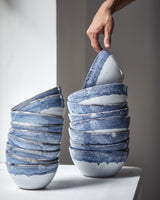 Handgemachte Keramik - Bowl Graublau Dipped