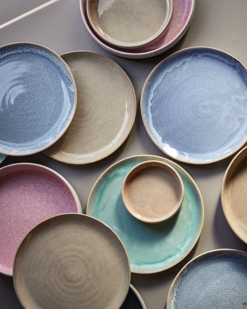 Handgemachte Keramik - Kleiner Teller Graublau