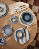 Big Plate - Blue-White-Striped