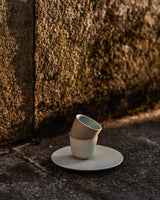 Handgemachte Keramik - Kleiner Teller Weiss Innen