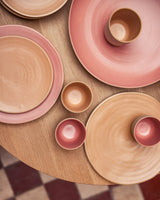 Handgemachte Keramik - Tiefer Teller Karamell Innen