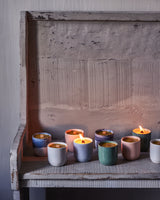 Handgemachte Keramik - Kerze Abelha Salbei