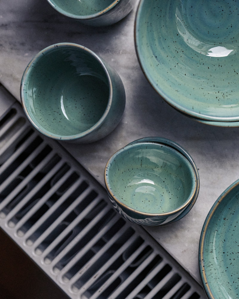 Handgemachte Keramik - Dip Schüsselchen Jade