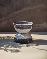 Handgemachte Keramik - Bowl Steingrau Dipped
