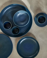 Handgemachte Keramik - Grosse Schale Petrol Innen